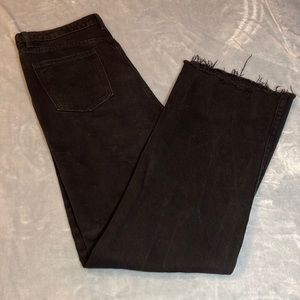 Black High Rise - Wide Leg Jeans